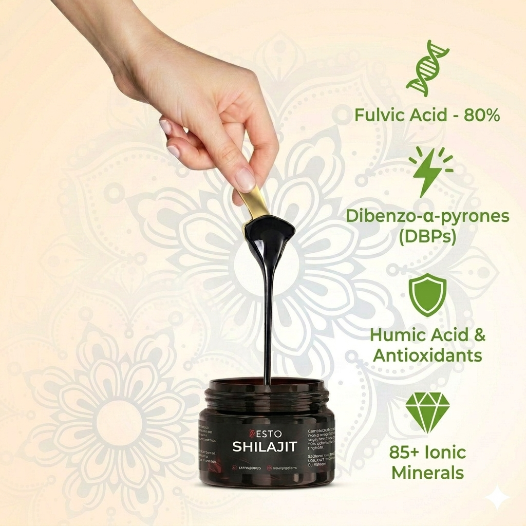 Zesto Shilajit — pure Himalayan resin composition