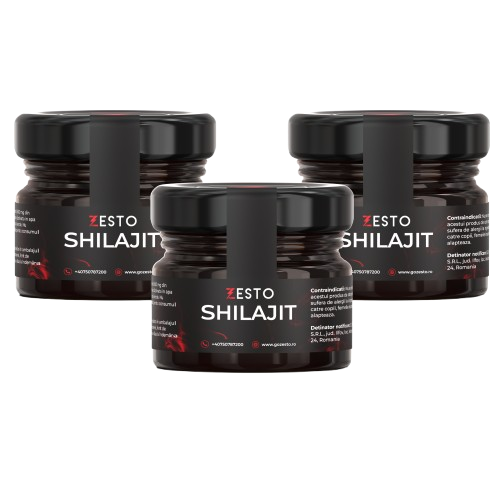 Zesto Shilajit 3 jar pack — 90g pure resin